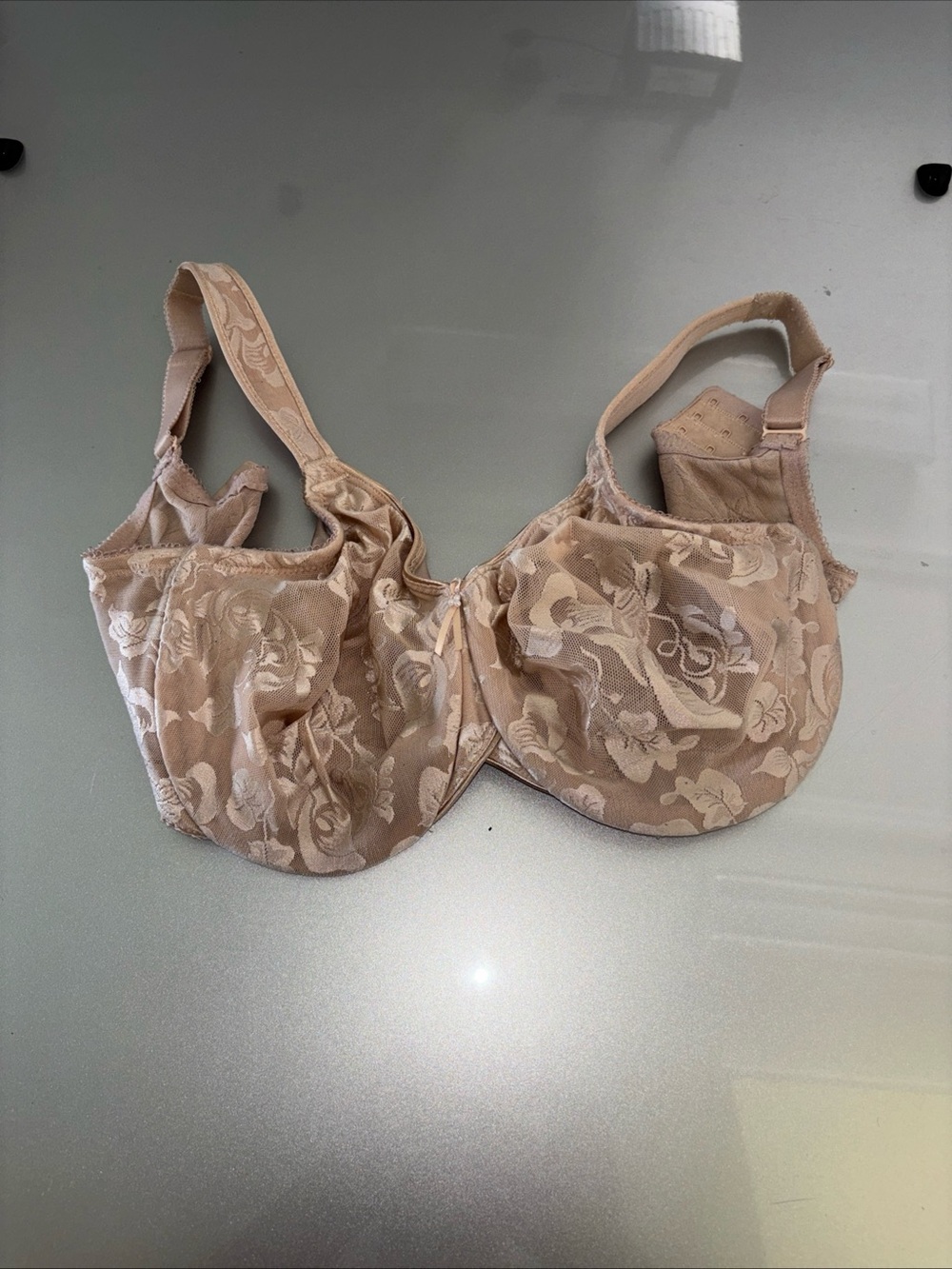 Wacoal Beige Floral Lace Full Coverage Underwire Bra